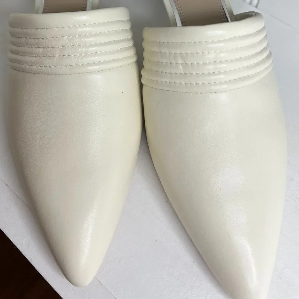Paige Poppy in Leather Bone Size 9.5 - Picture 4 of 6